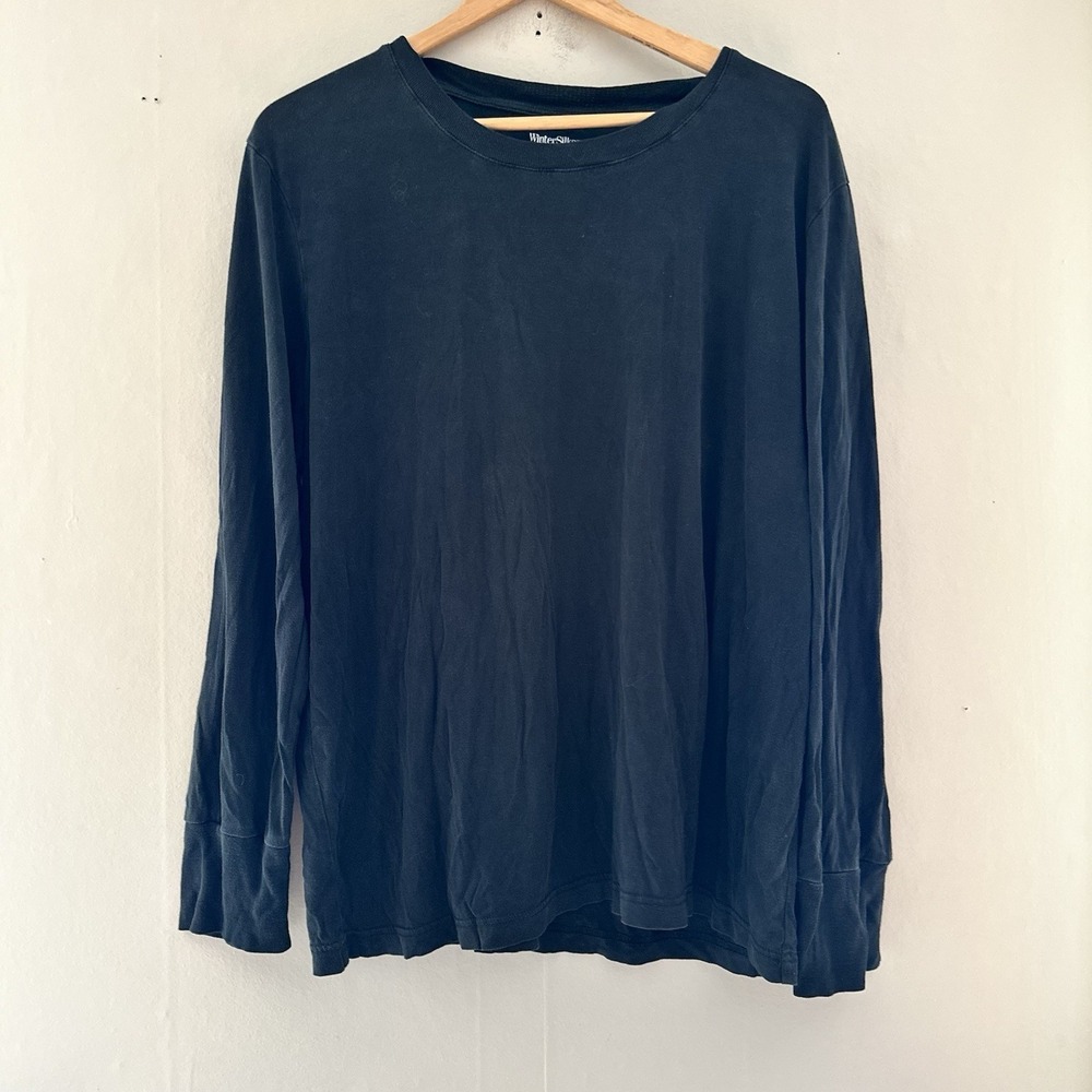 WinterSilks Womens Midweight Silk Top Size XXL Black Base Layer Hiking Knit Ski